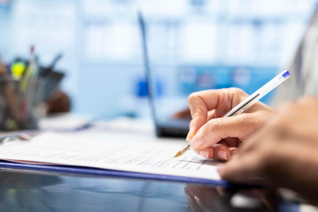 カウンセリングシート記入